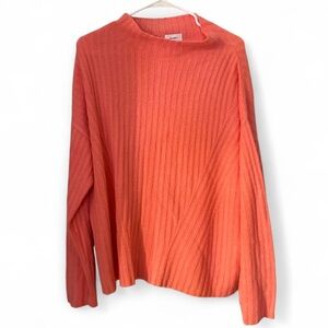 Coral Ribbed Sweater